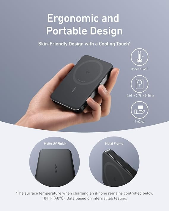 Anker MagGo Power Bank – Ultra-Slim 10,000mAh Magnetic Portable Charger