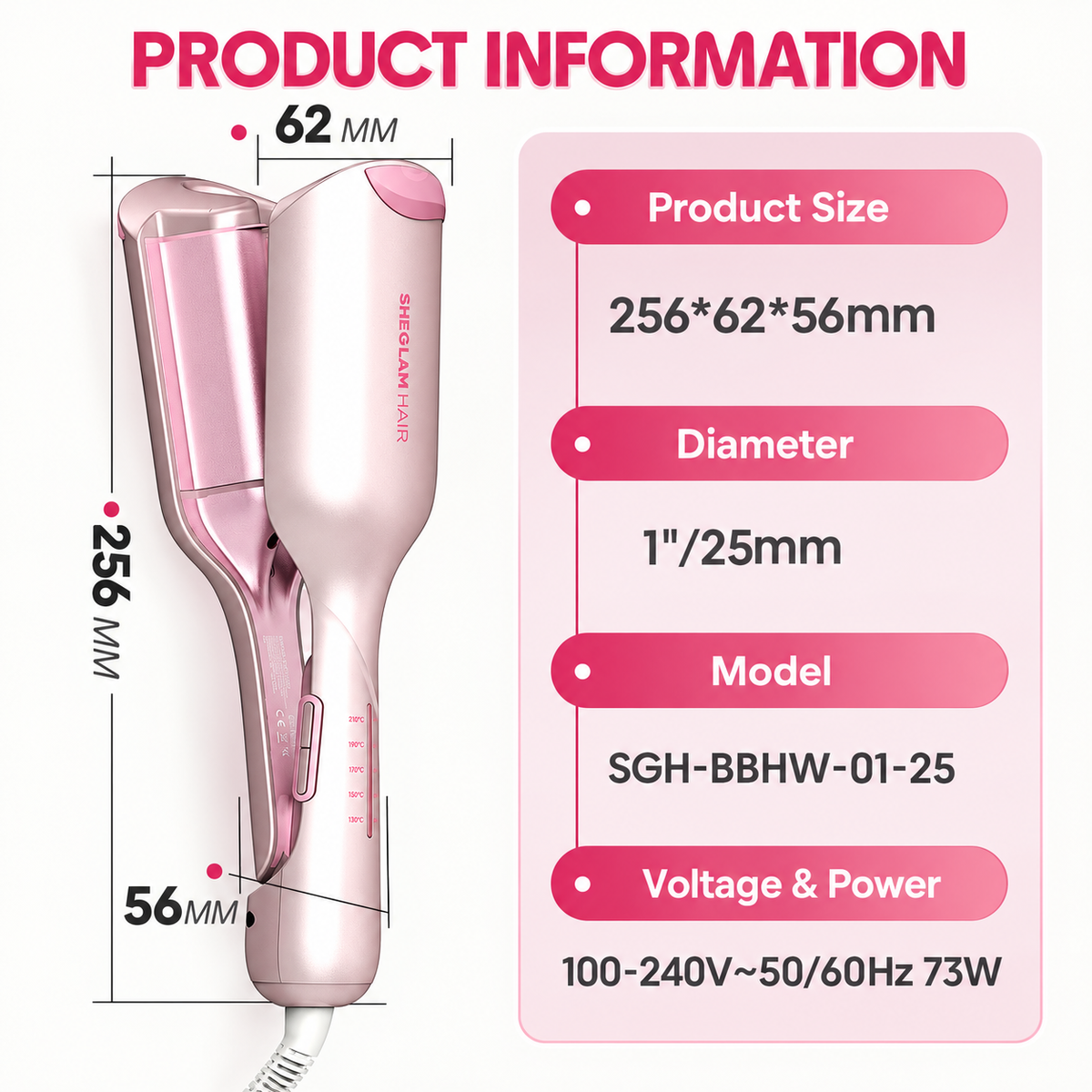 SHEGLAM's Cupid's Charm Beach Babe Hair Waver-25mm
