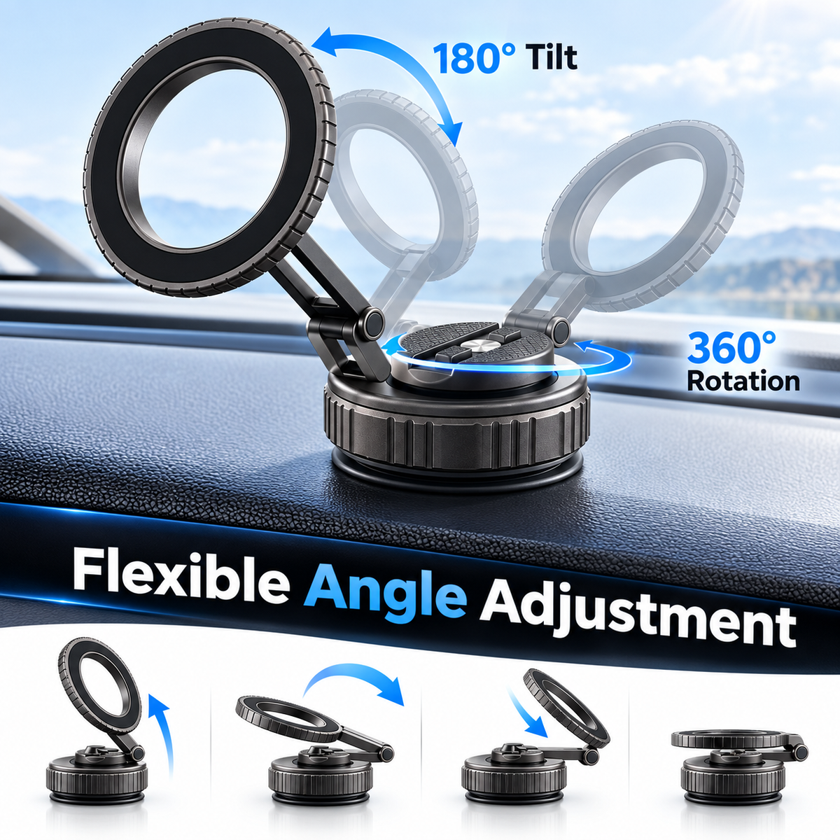 OrbitLock 360° Magnetic Vacuum Phone Mount