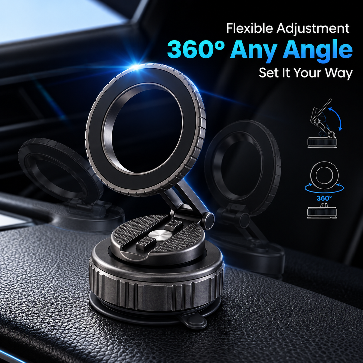 OrbitLock 360° Magnetic Vacuum Phone Mount