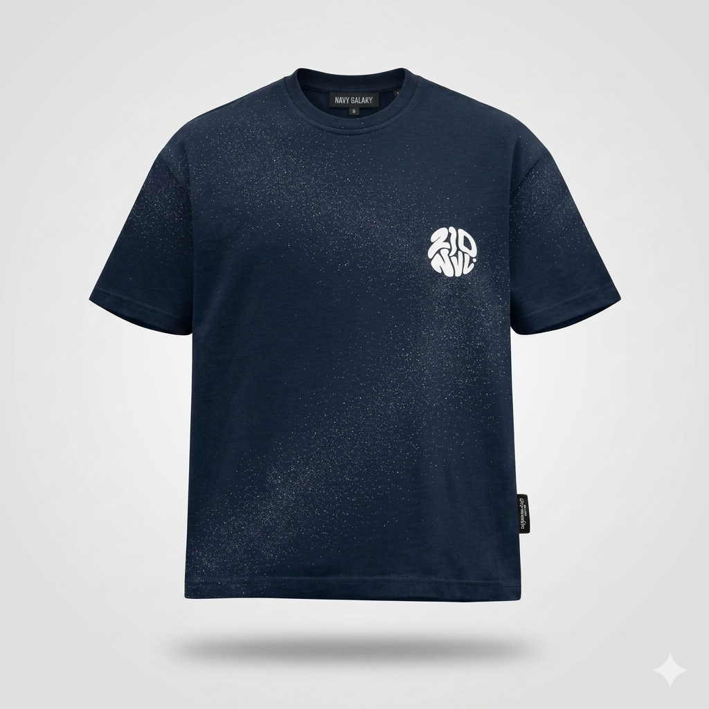 E-Line Navy Oversized Tee For Men