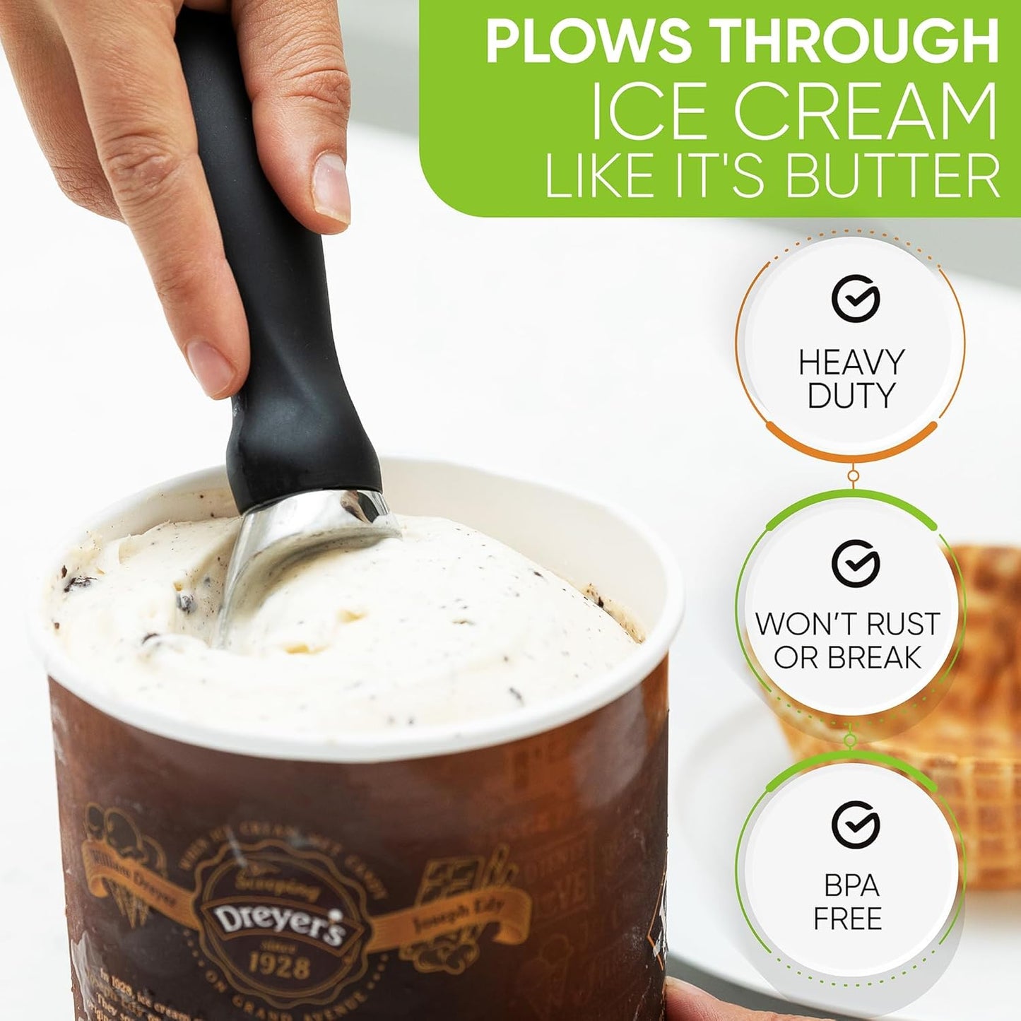 Premium Ice Cream Scoop With Comfortable Handle