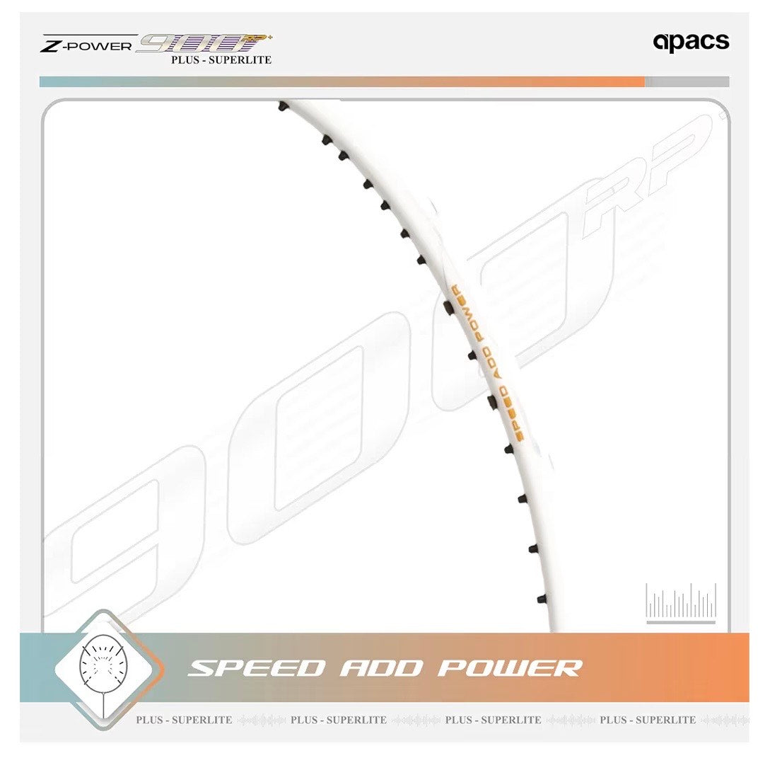 Apacs Z-Power 900 RP+ Badminton Racket with Sonic Aero Shaft – Ultra-Fast Swing Speed, High Tension Frame, Lightweight Offensive Racket | Made in Vietnam