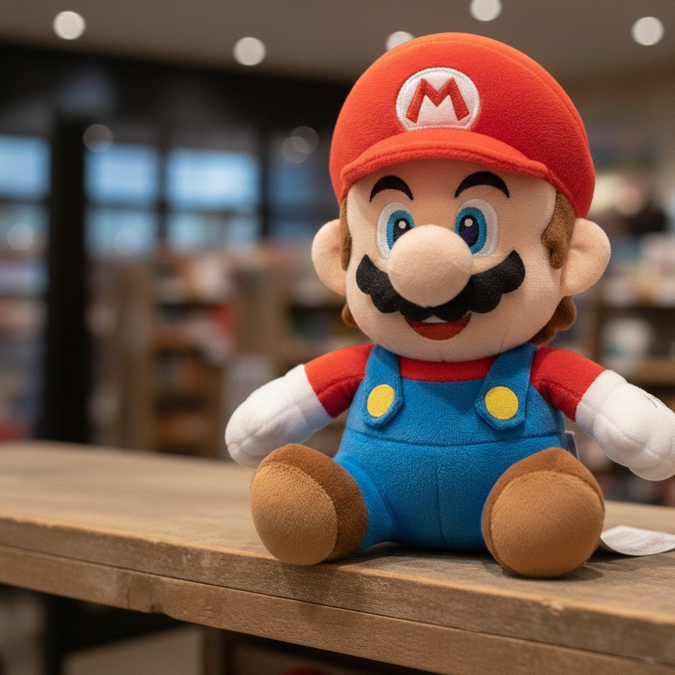 Super Mario 38cm Plush Toy - Nintendo Character Collectible with Red Hat