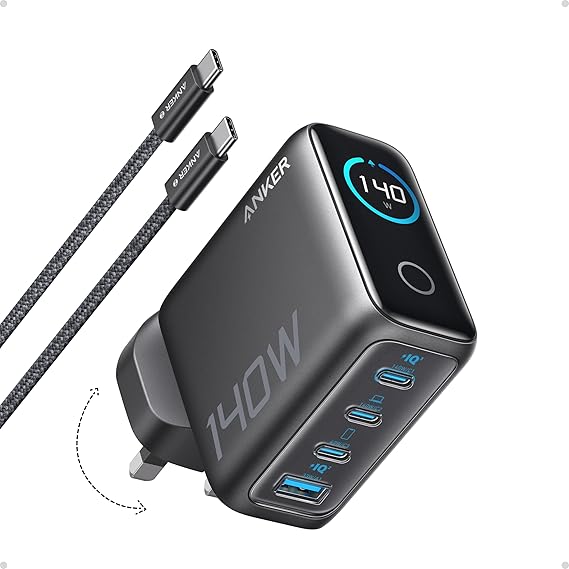 Stop Slow Charging – Anker 140W GaN Fast Charger (4-Port Power Hub)