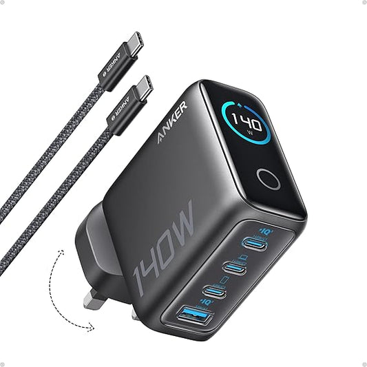 Stop Slow Charging – Anker 140W GaN Fast Charger (4-Port Power Hub)