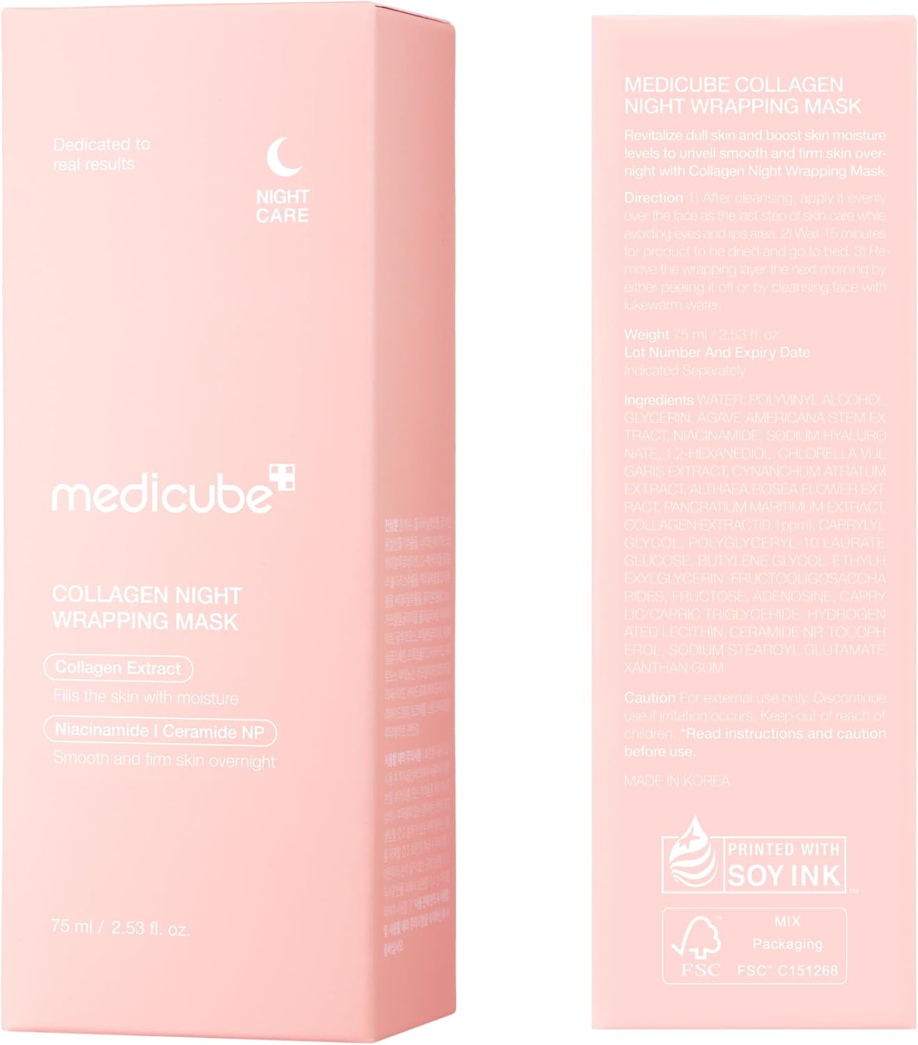 Medicube Collagen Wrapping Mask – Overnight Firming & Hydrating Peel-Off Mask (75 ml)