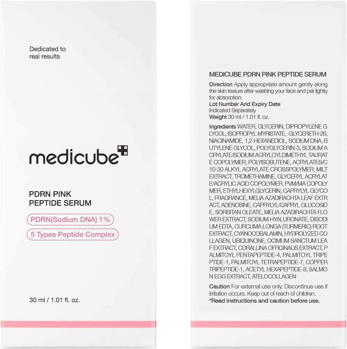 Medicube PDRN Pink Peptide Serum – Glass Skin Glow & Deep Hydration (30ml)