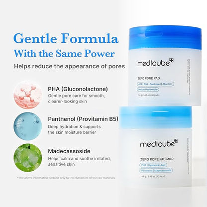 Medicube Zero Pore Pad Mild 2.0 | Say BYE BYE to Pores
