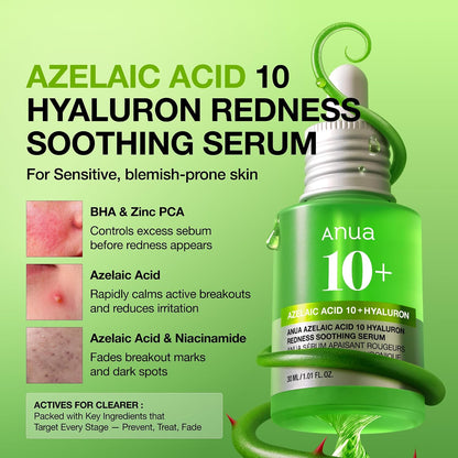 Anua Azelaic Acid 10% Redness Relief Serum – Calm, Clear & Hydrated Skin (30ml)