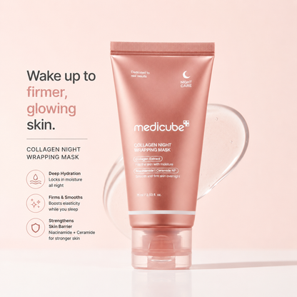 Medicube Collagen Wrapping Mask – Overnight Firming & Hydrating Peel-Off Mask (75 ml)