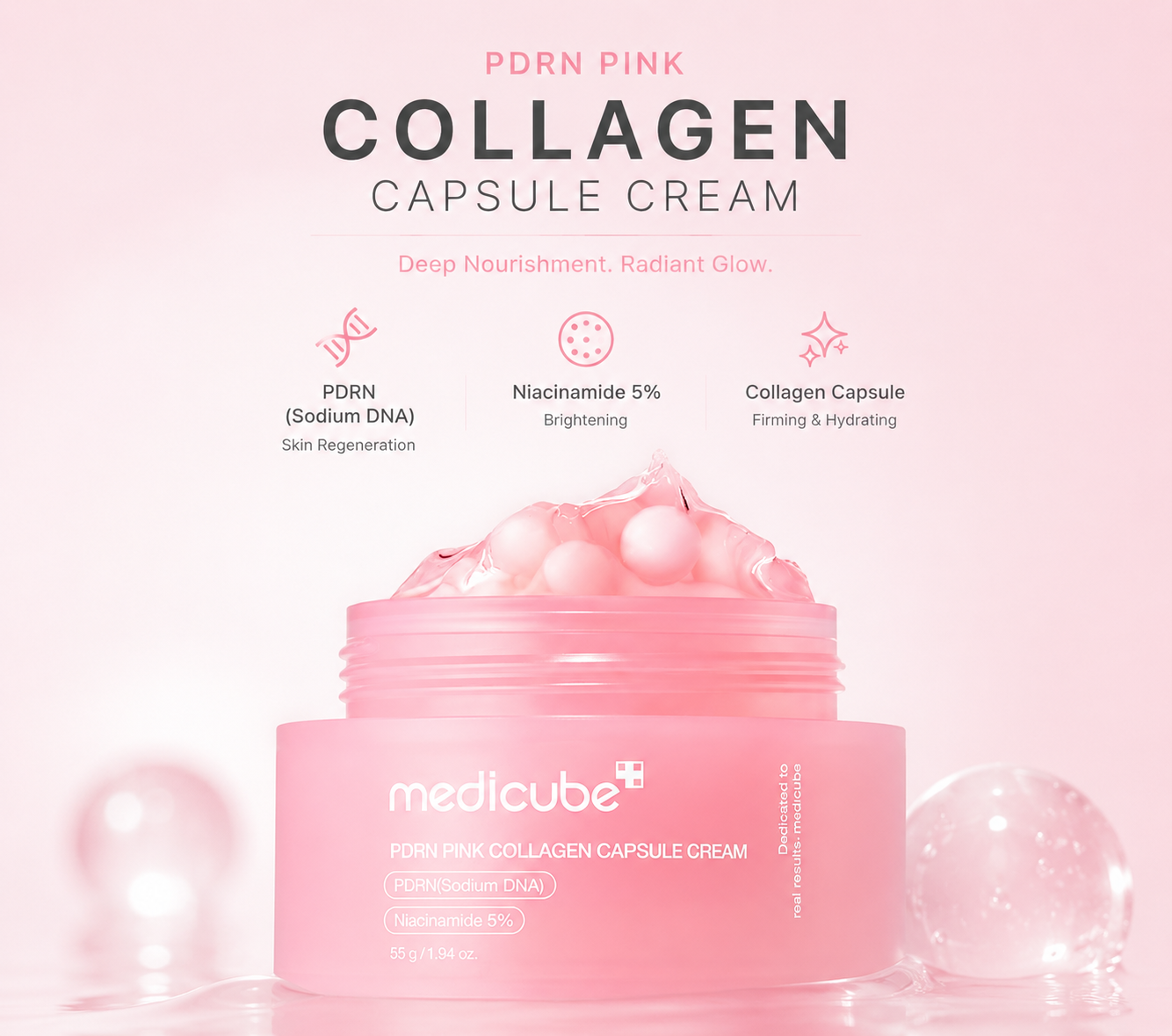 Medicube PDRN Pink Collagen Capsule Cream 55G
