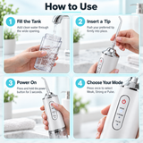Cordless Water Flosser – Rechargeable Oral Irrigator for Braces, Implants & Gum Care