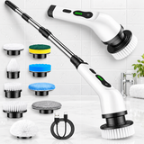 Cordless Electric Spin Scrubber with 9 Brush Heads