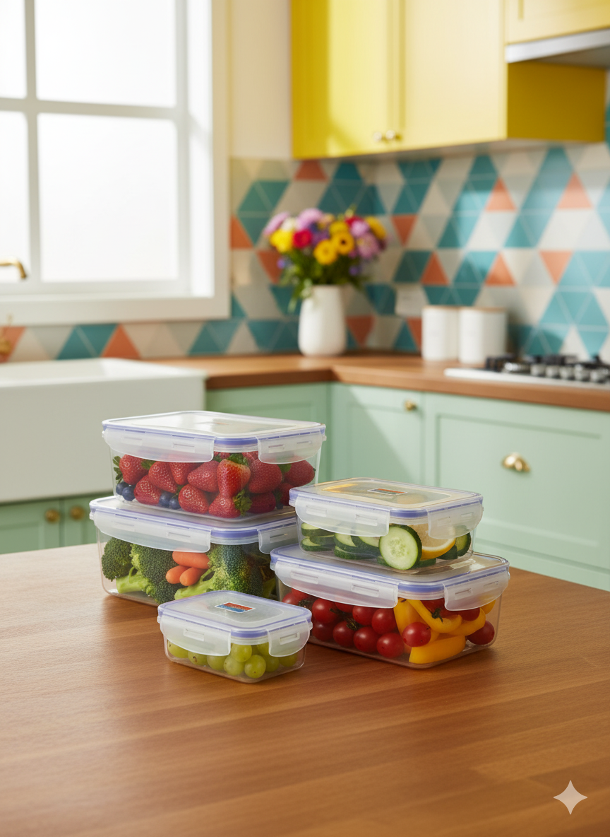 My Fresh 5-Piece Airtight Food Storage Container Set With Locking Lids