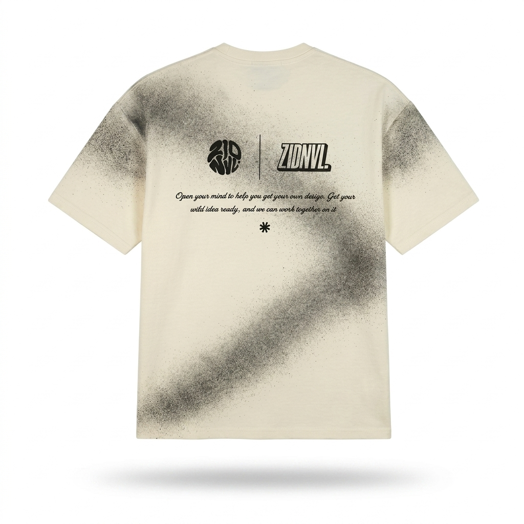 E-Line Beige Oversized Tee For Men