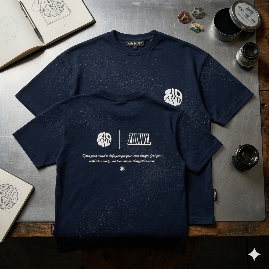 E-Line Navy Oversized Tee For Men