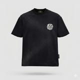 E-Line Black Oversized Tee For Men