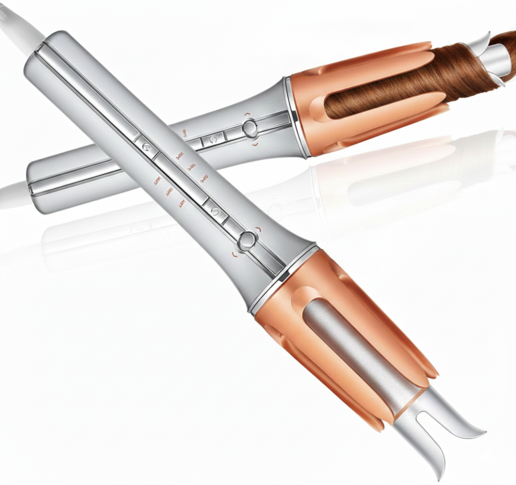 SheGlam Automatic Hair Curler, 360 Rotating Ceramic Barrel, Auto Curling For Long/Short Hair