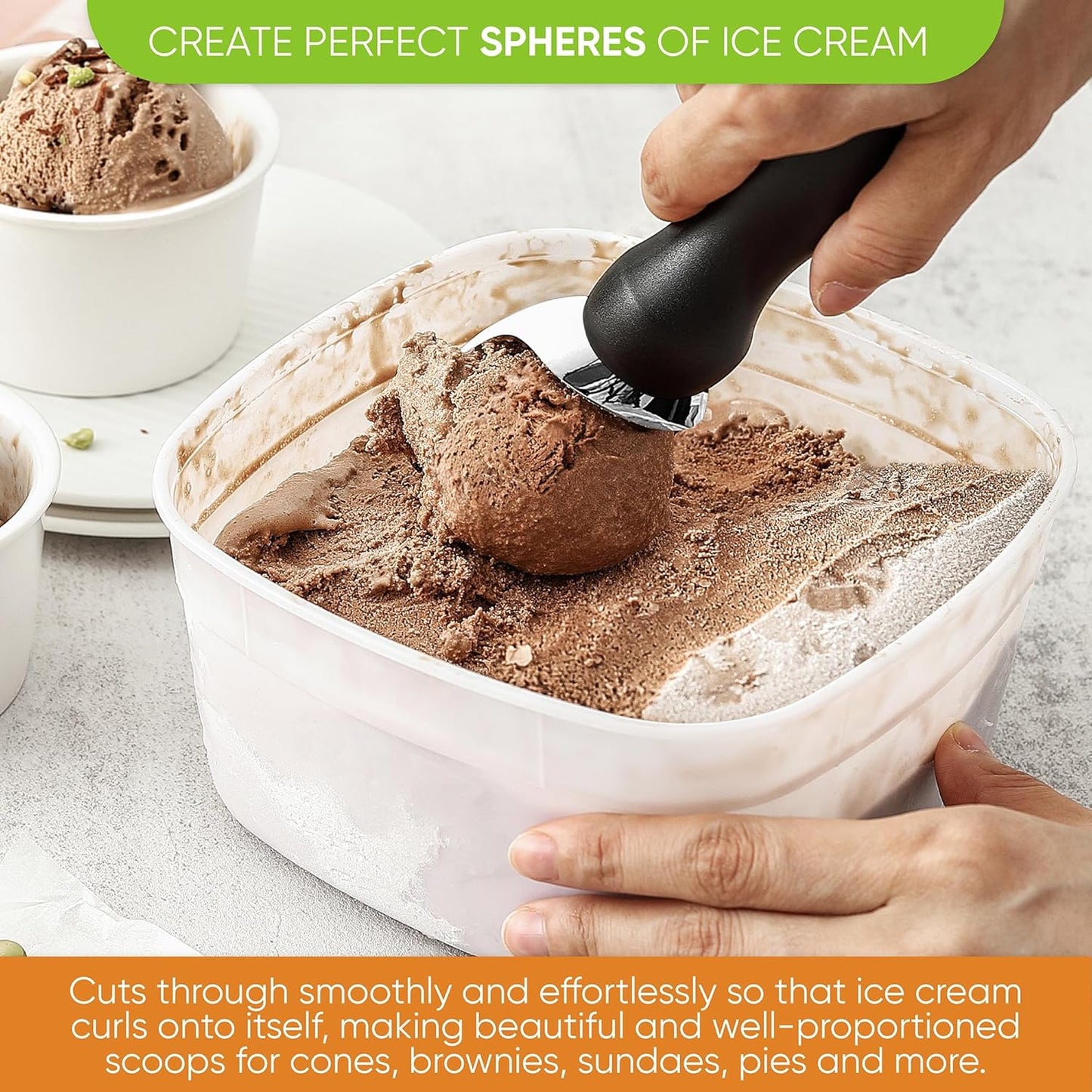 Premium Ice Cream Scoop With Comfortable Handle
