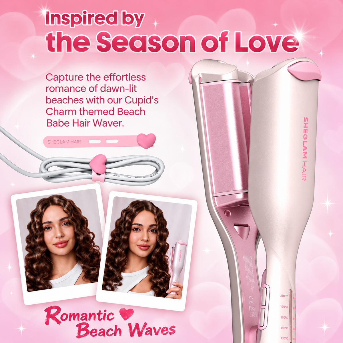SHEGLAM's Cupid's Charm Beach Babe Hair Waver-25mm