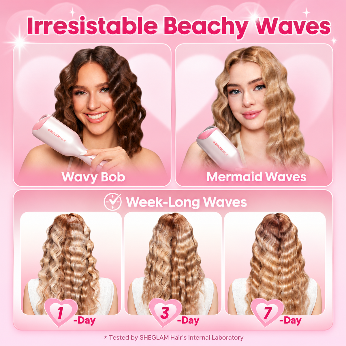 SHEGLAM's Cupid's Charm Beach Babe Hair Waver-25mm