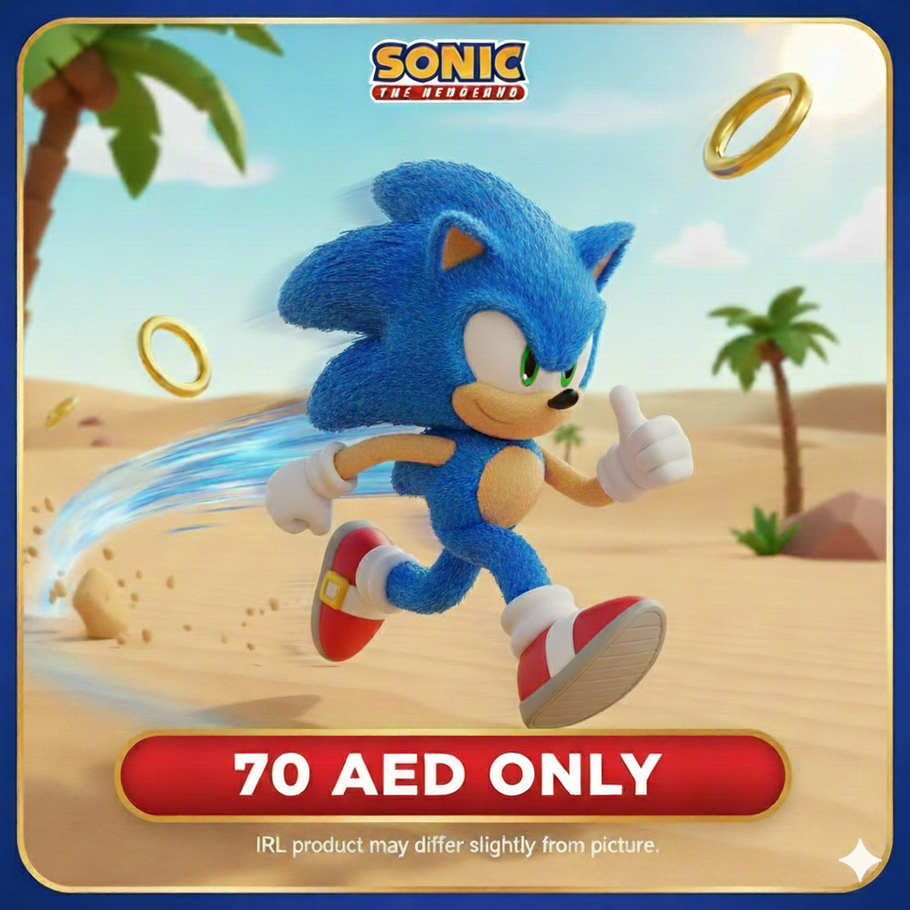 Official Sonic the Hedgehog 17-Inch Plush Figure – Large Sonic Plush Toy for Kids & Collectors