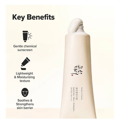 (PACK OF 2) Beauty Of Joseon Relief Sun Rice Probiotics SPF 50+ PA++++ Korean Sunscreen sunblock for Face Daily Sunscreen For Men Women Skincare 50ml