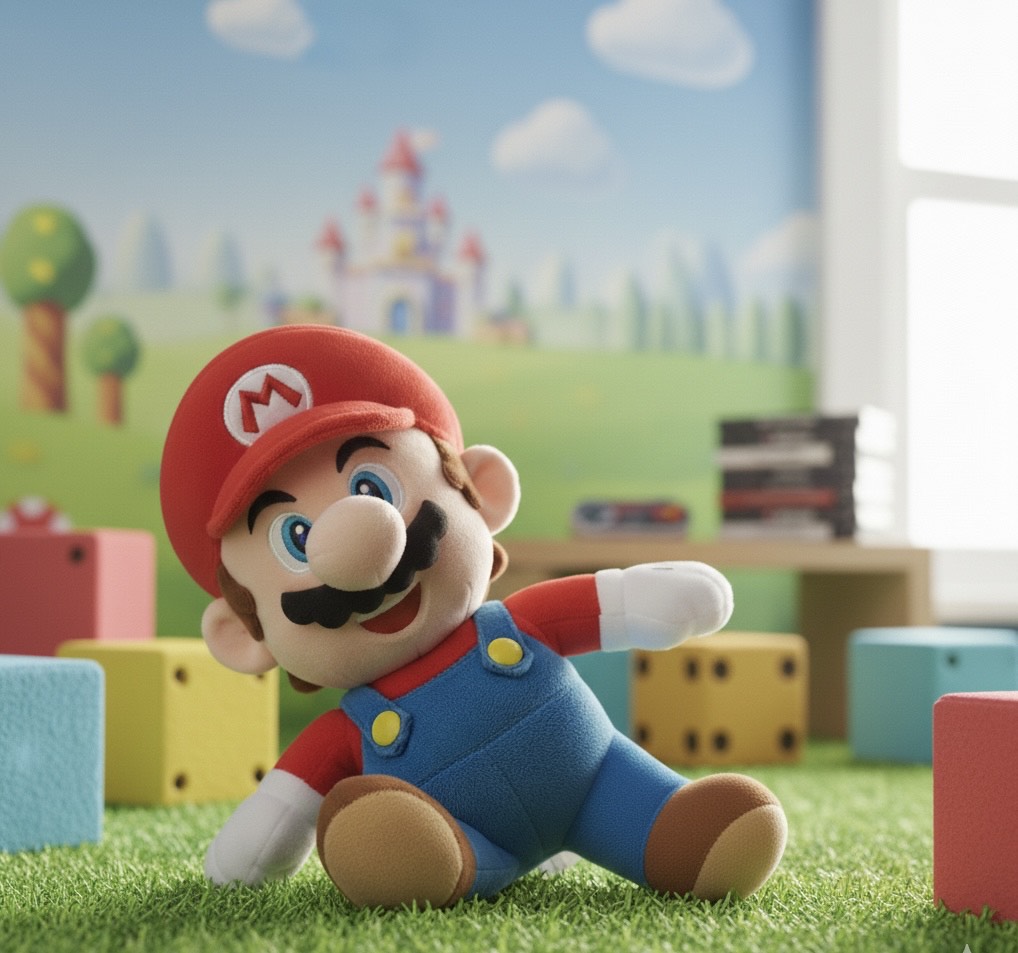 Large 38cm Super Mario Plush -Nintendo Collectible for Fans and Kids
