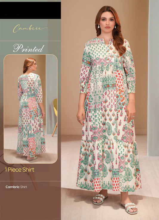 Bohemian Chic Multi-Patchwork Print Cambric Maxi Dress - 1 Piece