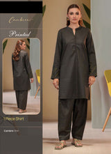 Zarvi Classic Brown Cambric Shirt with Micro-Geometric Print - 1 Piece Tunic