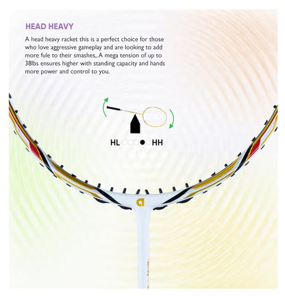 Apacs Z-Power 800 RP+ Professional Badminton Racket – Lightweight High-Tension Frame, Power Smash Design, Durable Graphite Shaft – Made in Vietnam