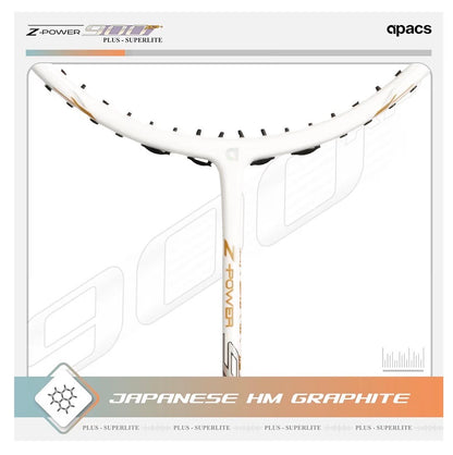 Apacs Z-Power 900 RP+ Badminton Racket with Sonic Aero Shaft – Ultra-Fast Swing Speed, High Tension Frame, Lightweight Offensive Racket | Made in Vietnam