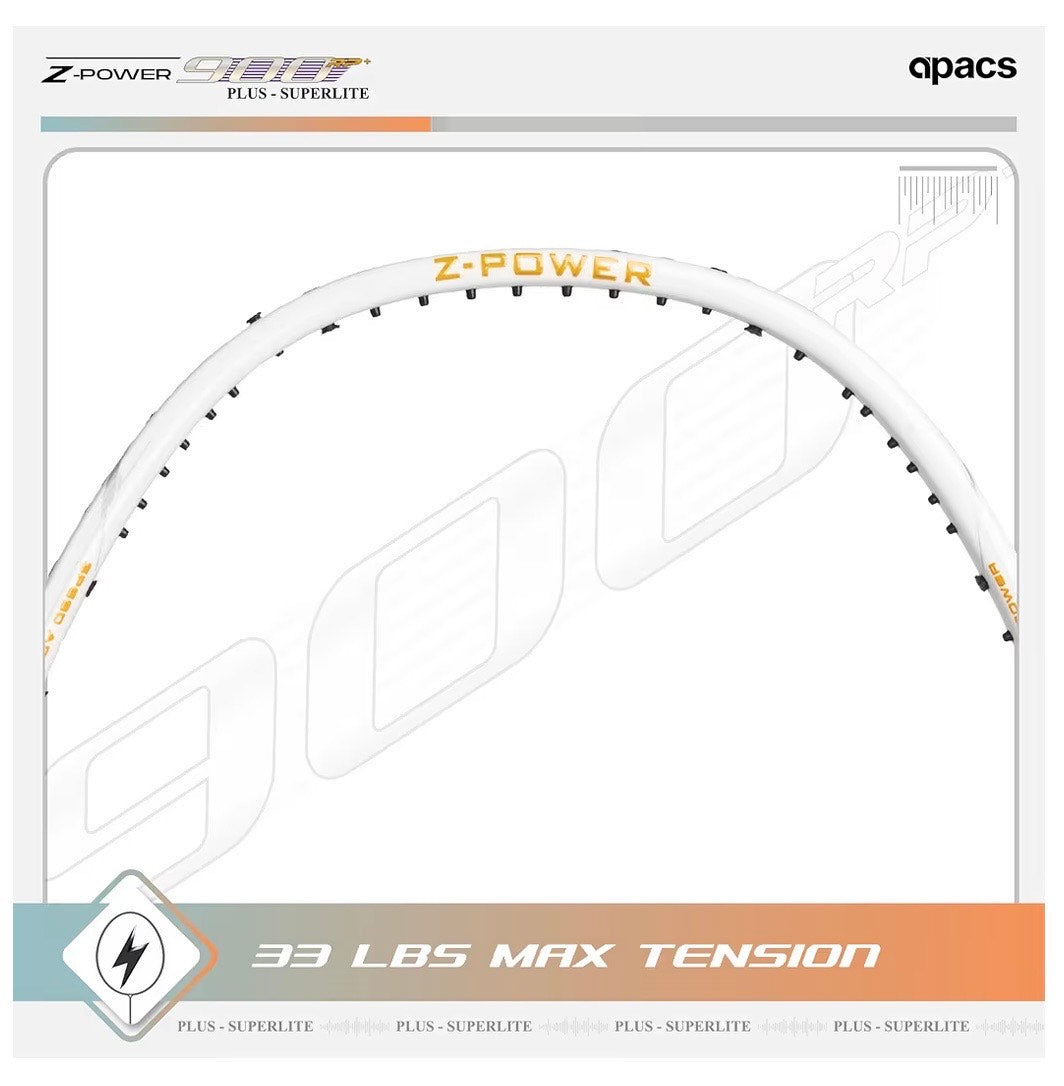 Apacs Z-Power 900 RP+ Badminton Racket with Sonic Aero Shaft – Ultra-Fast Swing Speed, High Tension Frame, Lightweight Offensive Racket | Made in Vietnam