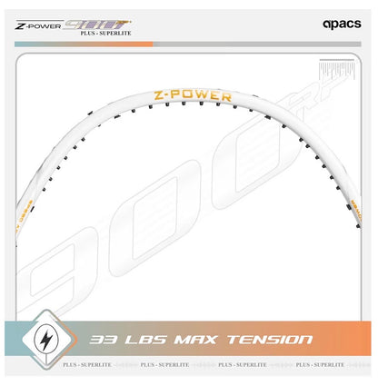 Apacs Z-Power 900 RP+ Badminton Racket with Sonic Aero Shaft – Ultra-Fast Swing Speed, High Tension Frame, Lightweight Offensive Racket | Made in Vietnam
