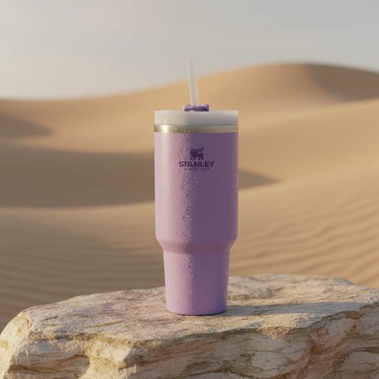 Desert luxury lifestyle shot with your tumbler