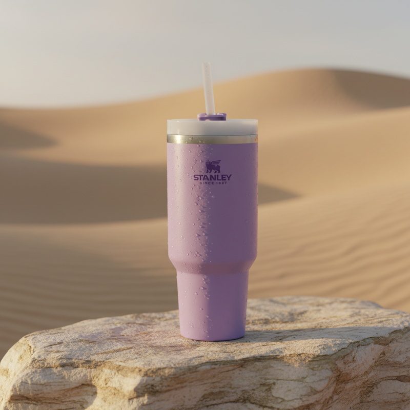 Desert luxury lifestyle shot with your tumbler